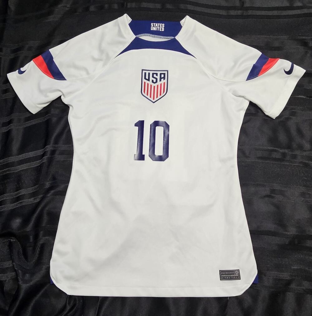 Nike USMNT USA Soccer Jersey 2022 World Cup Home Christian Pulisic #10 Sz S